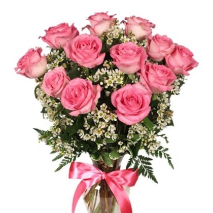 Classic Dozen Pink Roses