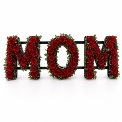 “MOM” Floral Letters